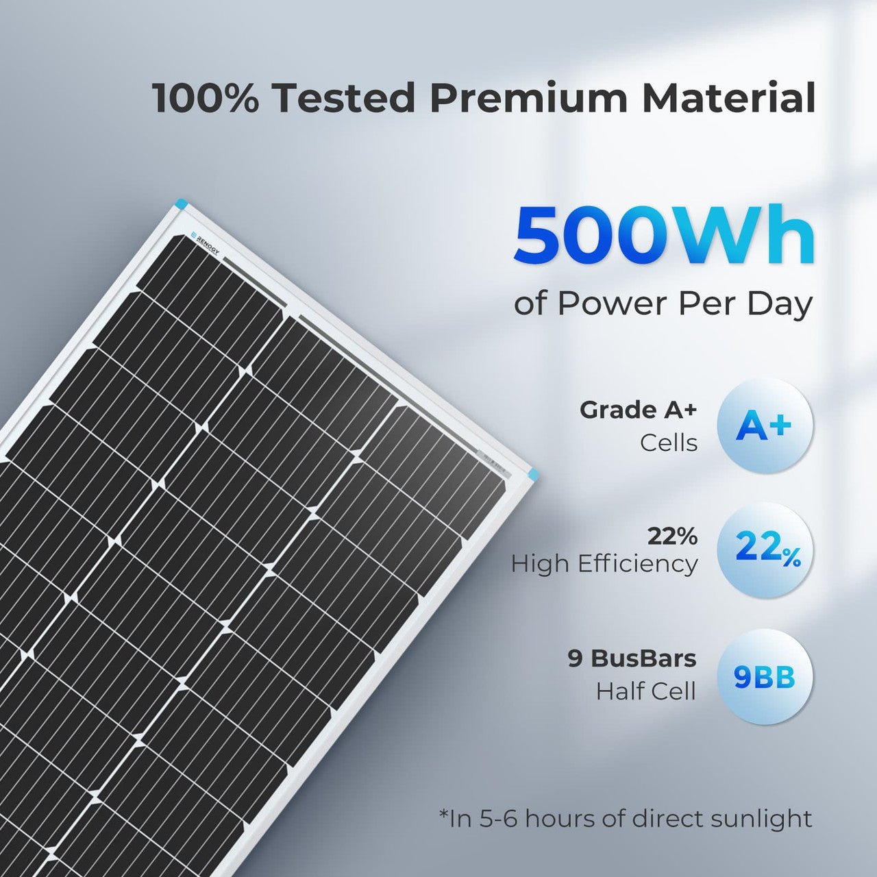Renogy 100 Watt 12 Volt Monocrystalline Solar Panel (2pcs) - Solar Generators and Power Stations Plus