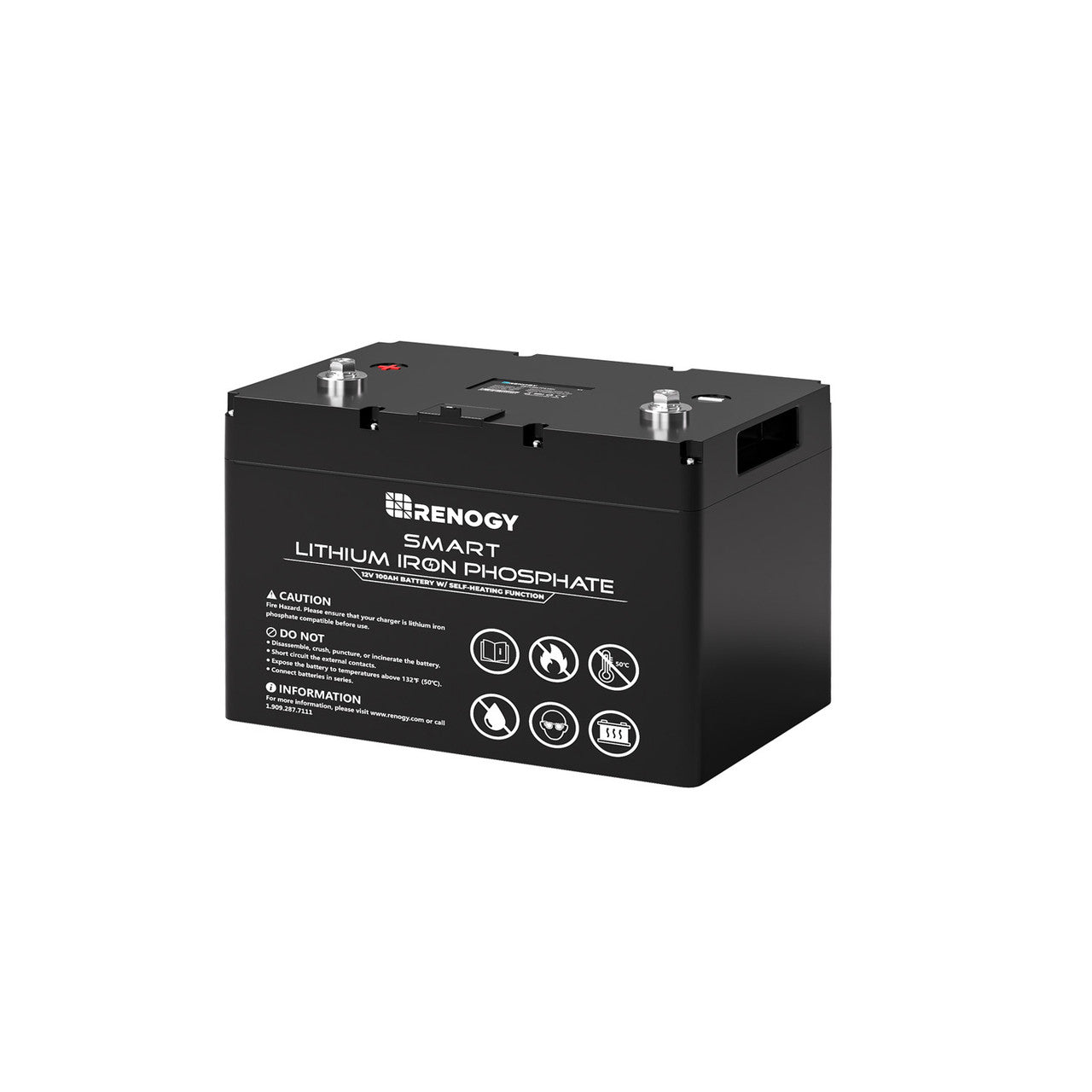 Renogy 12V 100Ah Smart Lithium Iron Phosphate Battery w/ Self-Heating Function - Solar Generators and Power Stations Plus