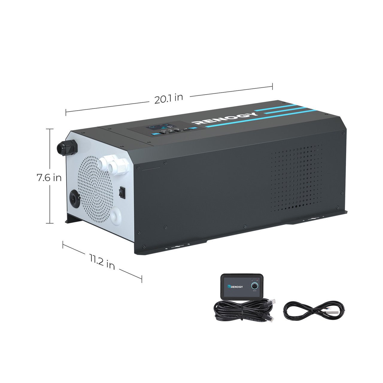 Renogy 2000W 12V Pure Sine Wave Inverter Charger w/ LCD Display - Solar Generators and Power Stations Plus