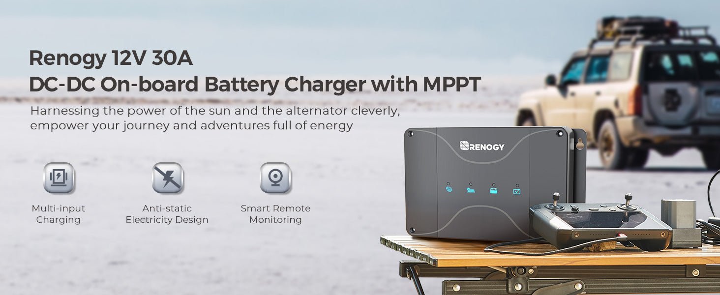 Renogy DCC30S 12V 30A Dual Input DC-DC On-Board Battery Charger w/MPPT - Solar Generators and Power Stations Plus
