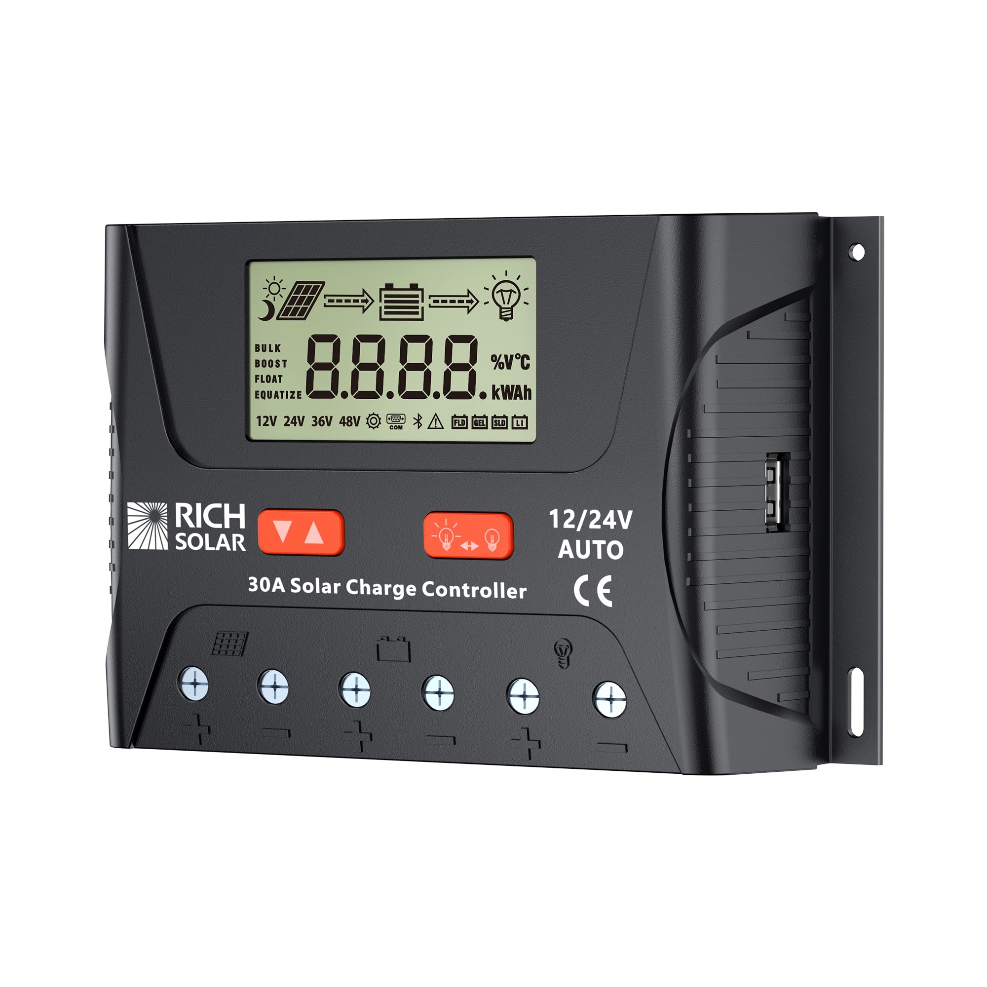 RICH SOLAR 30 Amp PWM Solar Charge Controller - Solar Generators and Power Stations Plus