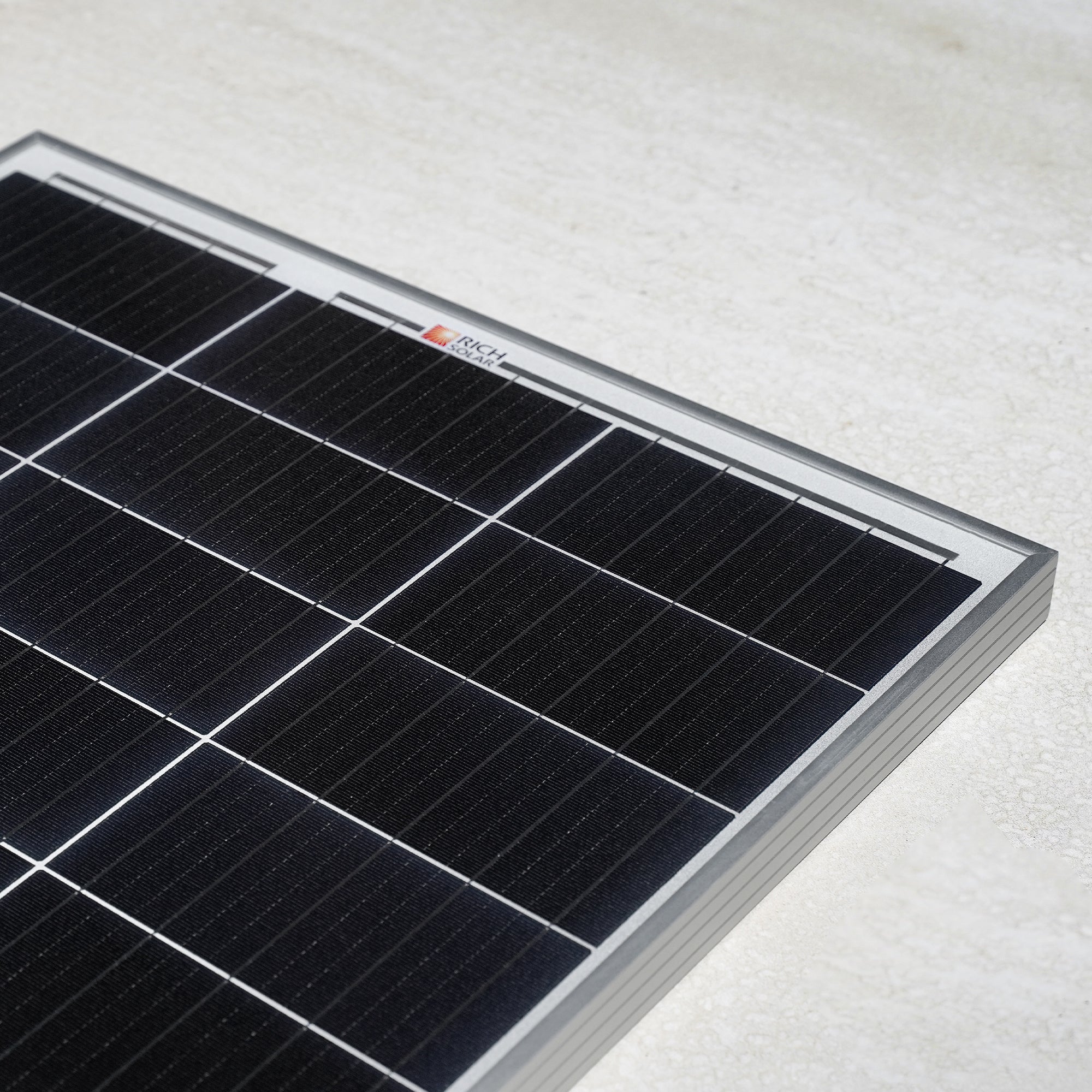 RICH SOLAR MEGA 100 Watt Monocrystalline Solar Panel | Best 12V Panel for VAN RVs and Off-Grid - Solar Generators and Power Stations Plus