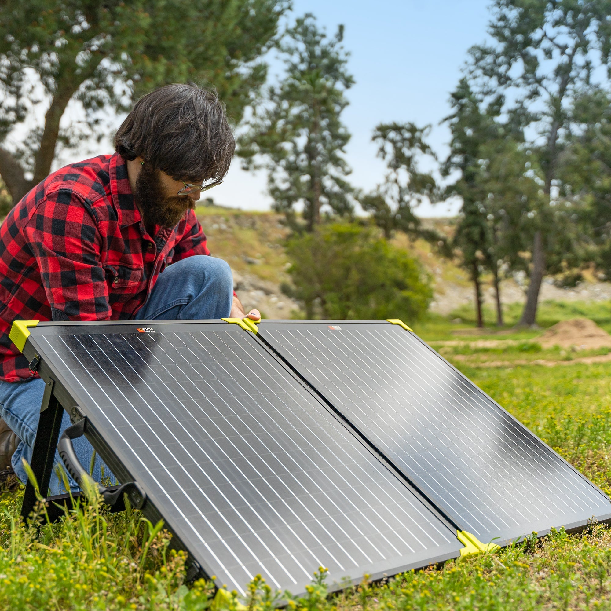 RICH SOLAR MEGA 100 Watt Portable Solar Panel Briefcase | Best 12V Panel for Solar Generators and Portable Power Stations - Solar Generators and Power Stations Plus