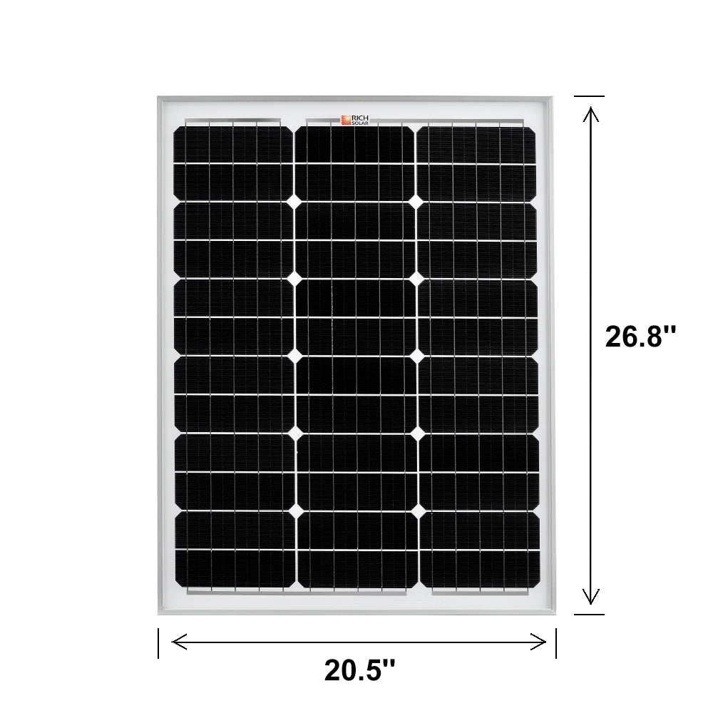 RICH SOLAR MEGA 50 Watt Solar Panel - Solar Generators and Power Stations Plus