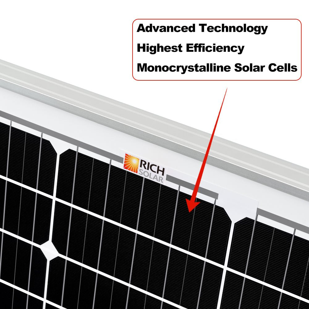 RICH SOLAR MEGA 50 Watt Solar Panel - Solar Generators and Power Stations Plus