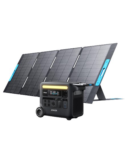 Anker SOLIX F2600 Solar Generator - 2560Wh | 2400W (with 1x 400W Solar Panel) - Solar Generators and Power Stations Plus