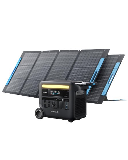 Anker SOLIX F2600 Solar Generator - 2560Wh | 2400W (with 2x 200W Solar Panel) - Solar Generators and Power Stations Plus