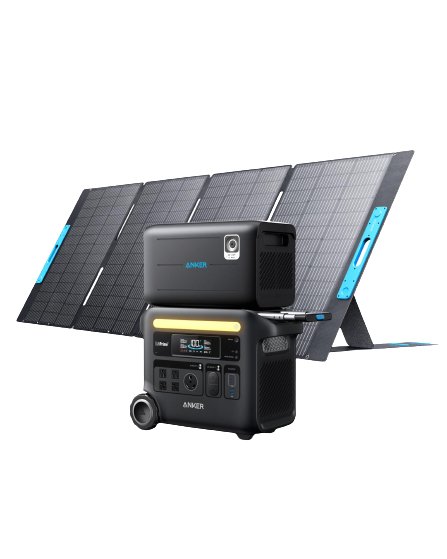 Anker SOLIX F2600 Solar Generator - 4608Wh | 2400W (with 1x 400W Solar Panel and Expansion Battery) - Solar Generators and Power Stations Plus