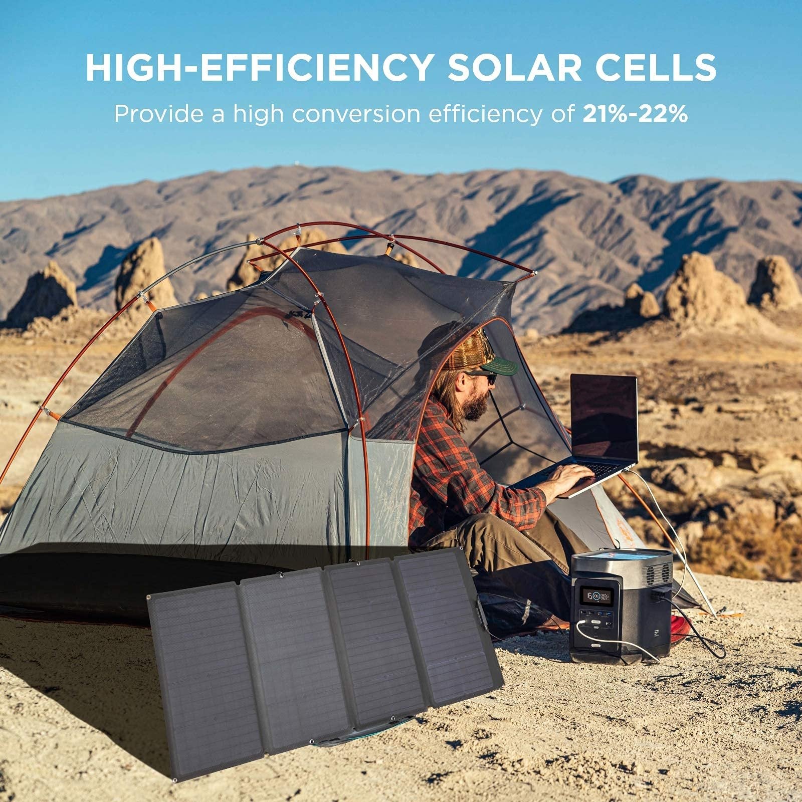 EcoFlow 160W Portable Solar Panel - Solar Generators and Power Stations Plus