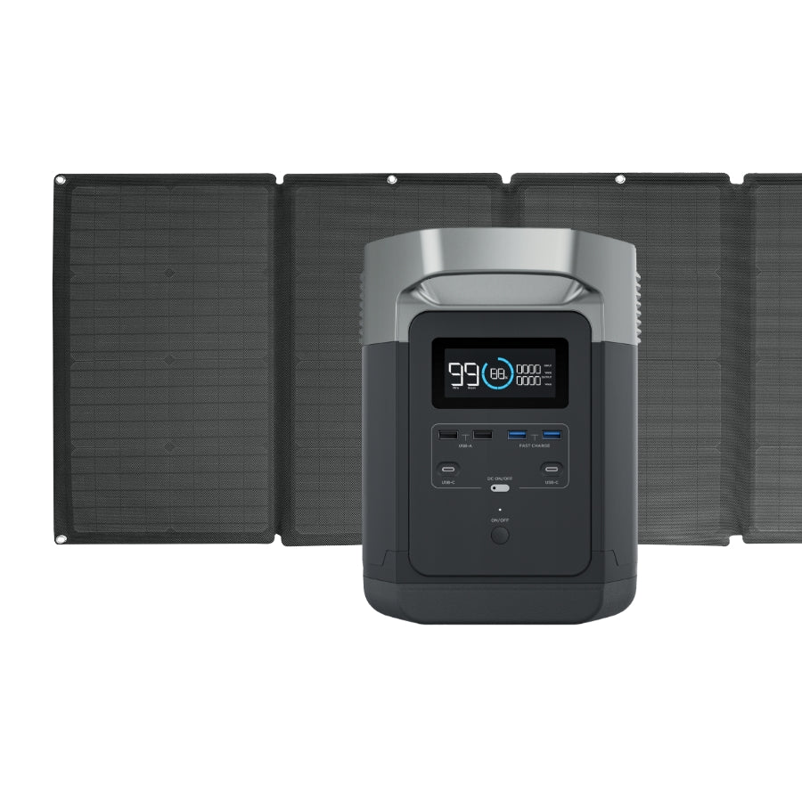 EcoFlow DELTA 1300 Solar Generator + 1x 160W Portable Solar Panel - Solar Generators and Power Stations Plus