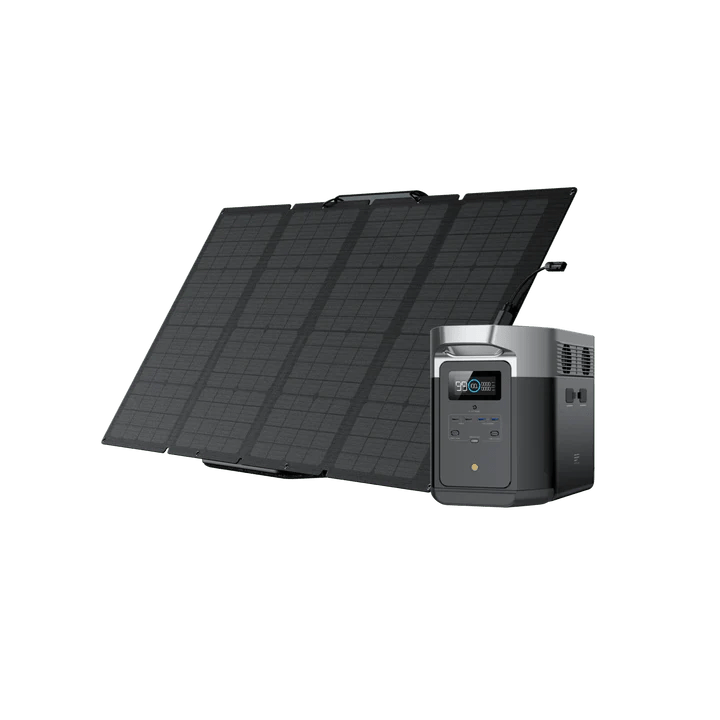 EcoFlow DELTA 2 Max Solar Generator + 1x 160W Portable Solar Panel - Solar Generators and Power Stations Plus