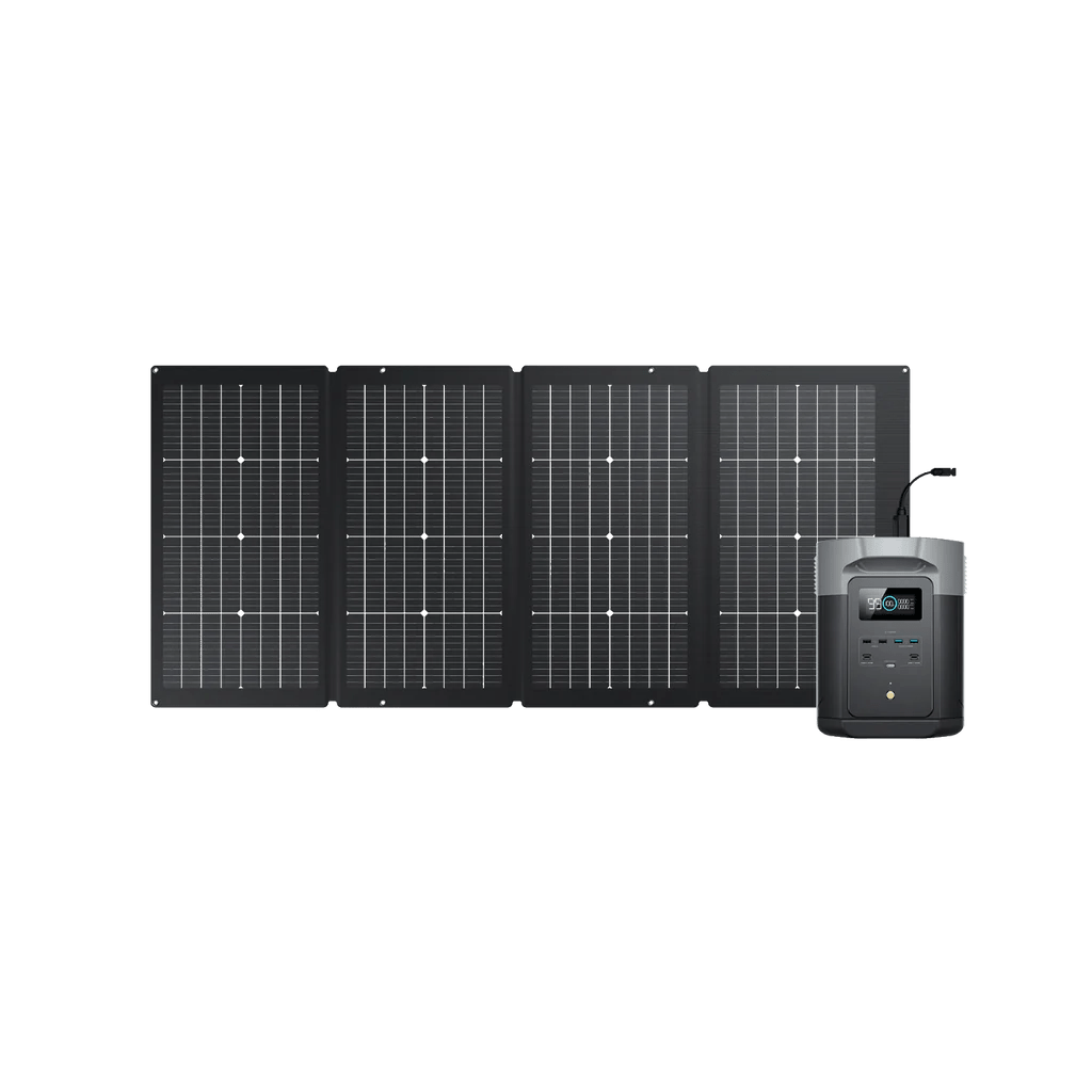 EcoFlow DELTA 2 Max Solar Generator + 1x 220W Portable Solar Panel - Solar Generators and Power Stations Plus