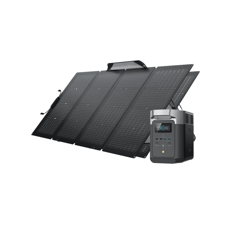 EcoFlow DELTA 2 Solar Generator + 2x 220W Portable Solar Panel - Solar Generators and Power Stations Plus
