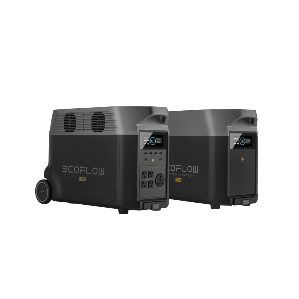EcoFlow DELTA Pro Portable Power Station + 1x DELTA Pro Smart Extra Battery - Solar Generators and Power Stations Plus