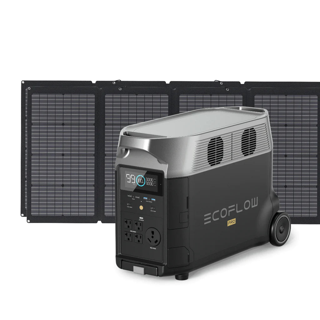 EcoFlow DELTA Pro Solar Generator + 2x 220W Portable Solar Panel - Solar Generators and Power Stations Plus