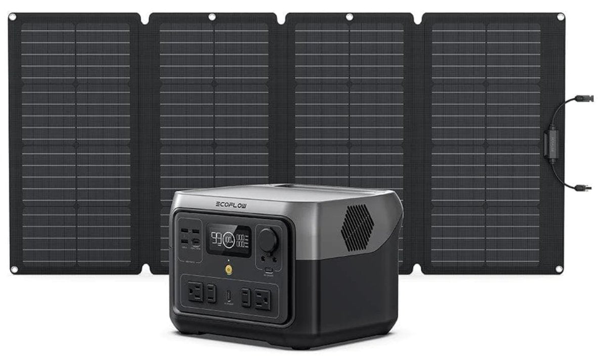 EcoFlow RIVER 2 Max Solar Generator + 1x 160W Portable Solar Panel - Solar Generators and Power Stations Plus